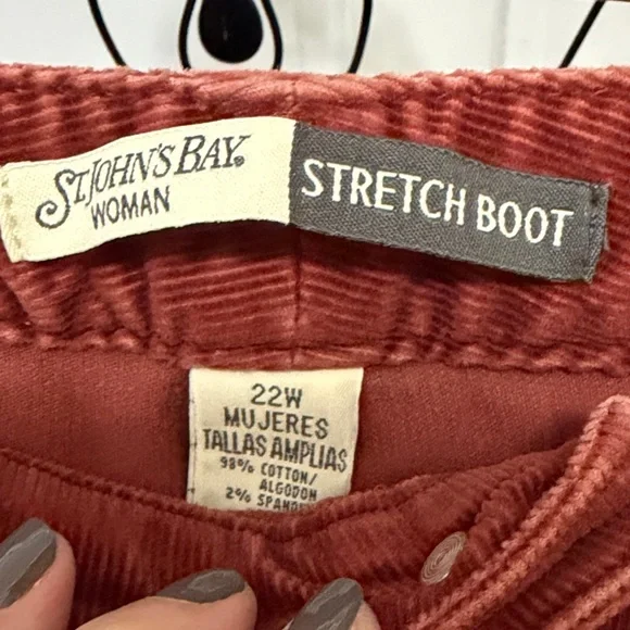 😍😍😍BOGOHO😍😍😍St. John’s Bay Corduroy Pants-22W - Picture 6 of 10